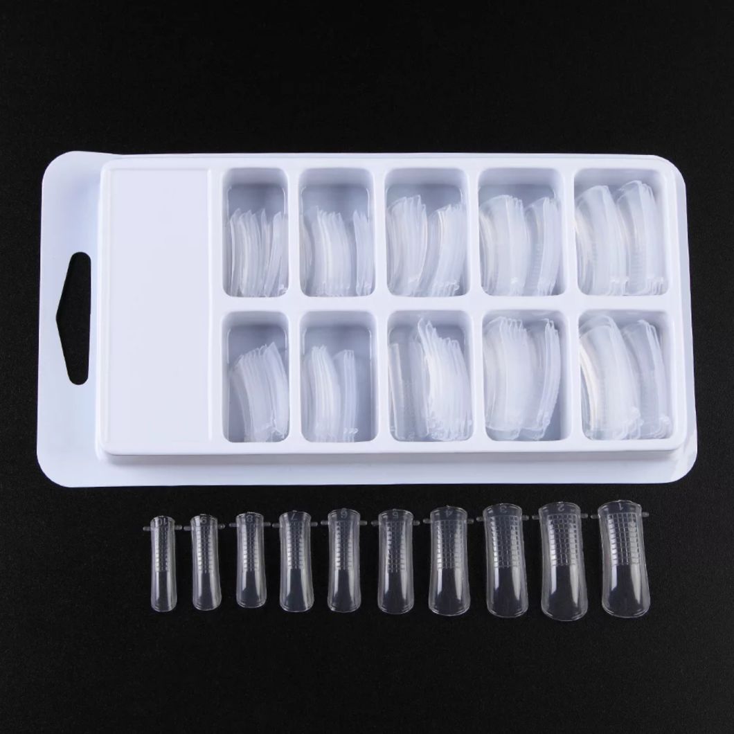 Professional Clear Dual System Nail Finger Extension False Nail Tips