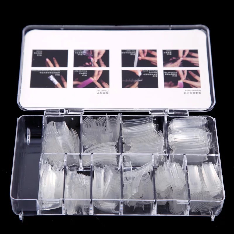 500PCS White/Clear/Natural Color Nail Art Manicure Nail Tips