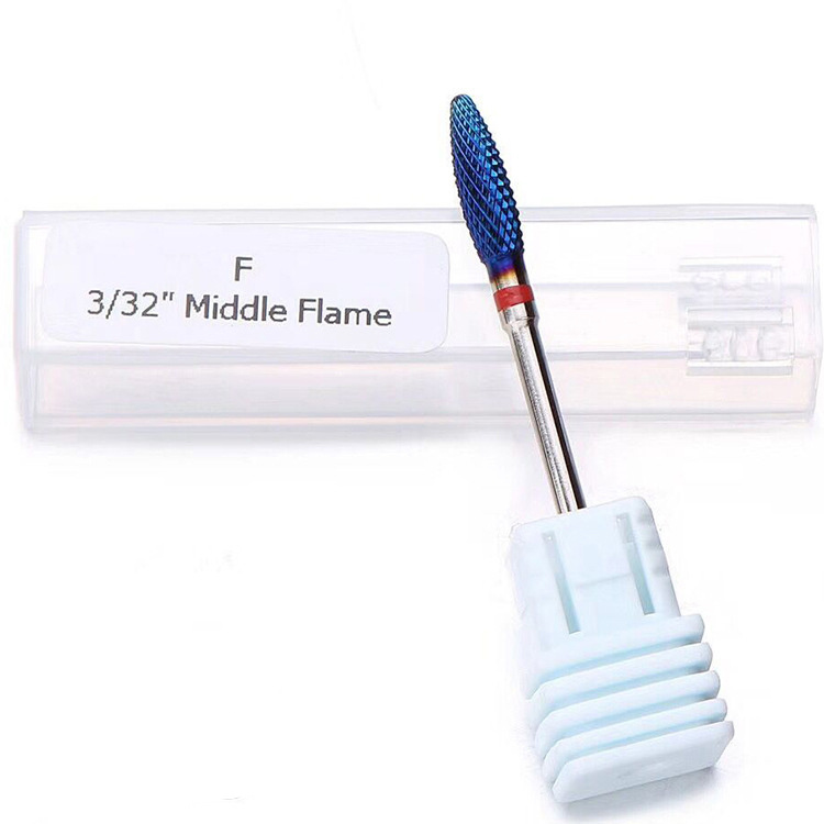 Blue Nail Drill Bit Metal Bits Manicure Nail Drill Accessories