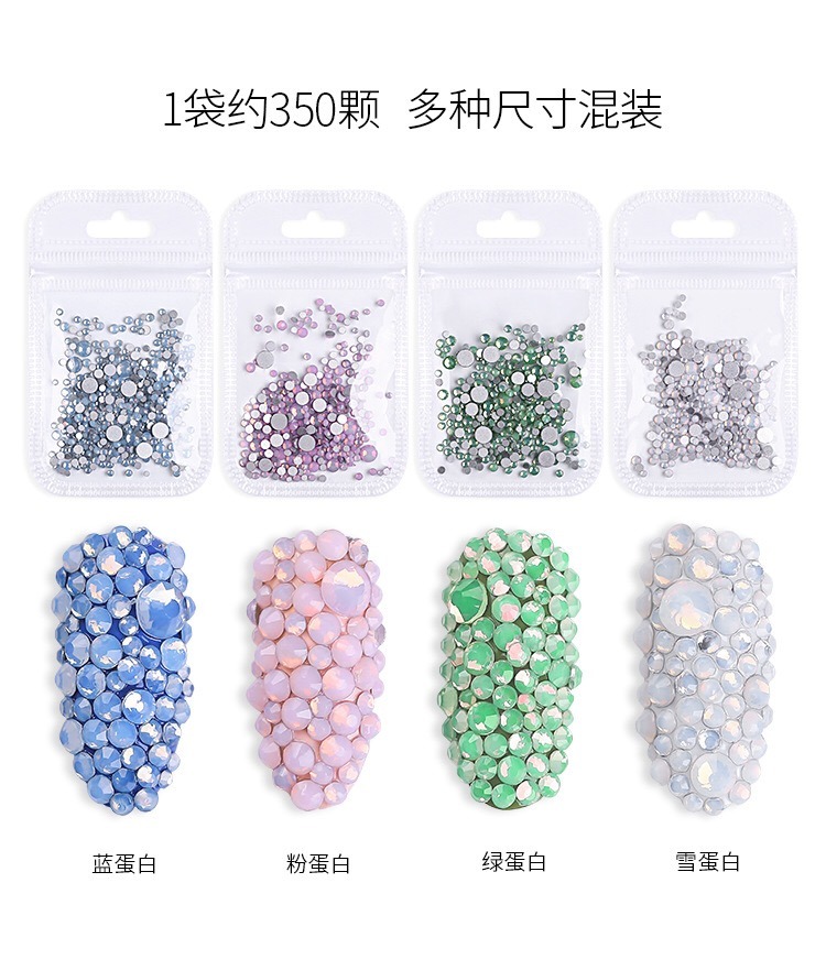 Opal Color Crystal Stones Glass Rhinestones Stones for Nails Art