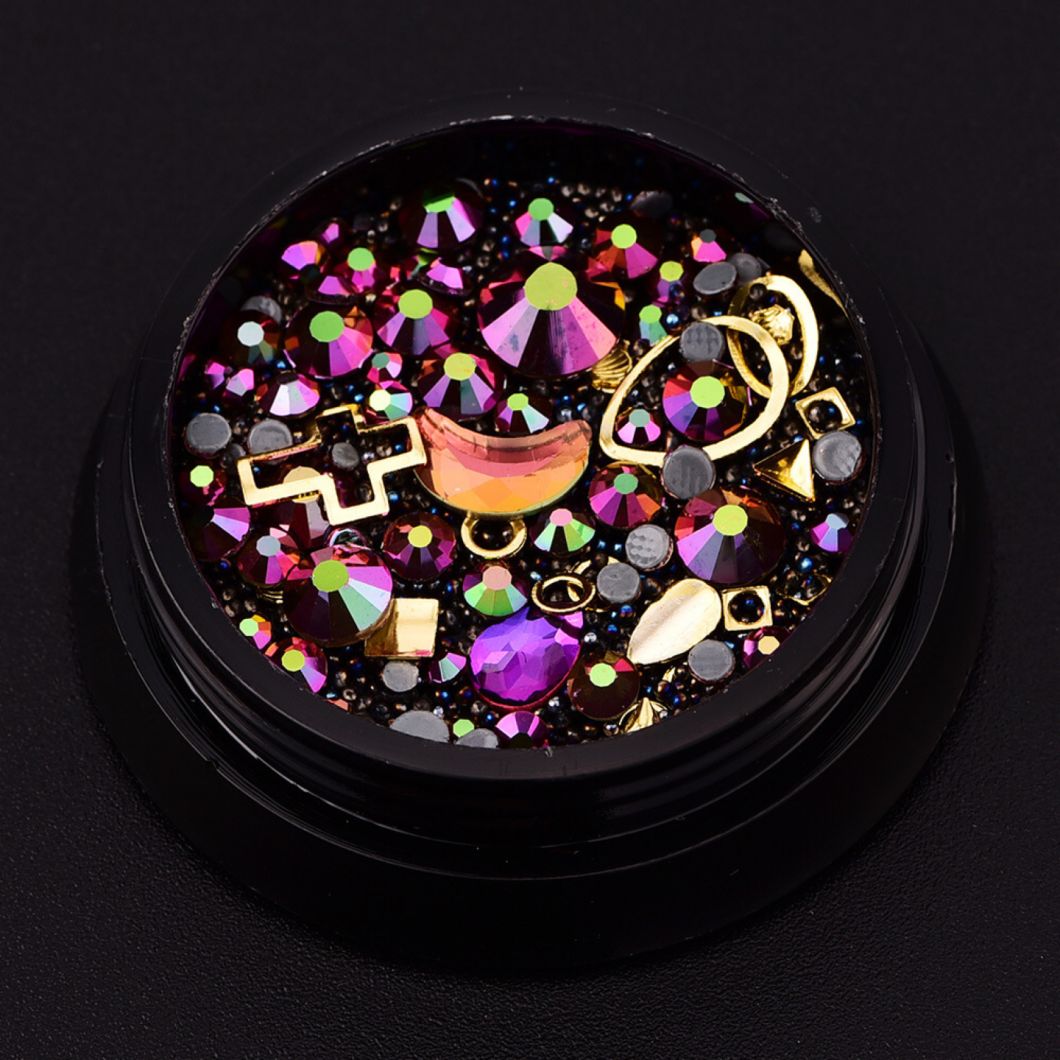 Nail Art Decorations DIY Design Manicure Mixed Diamonds and Beads