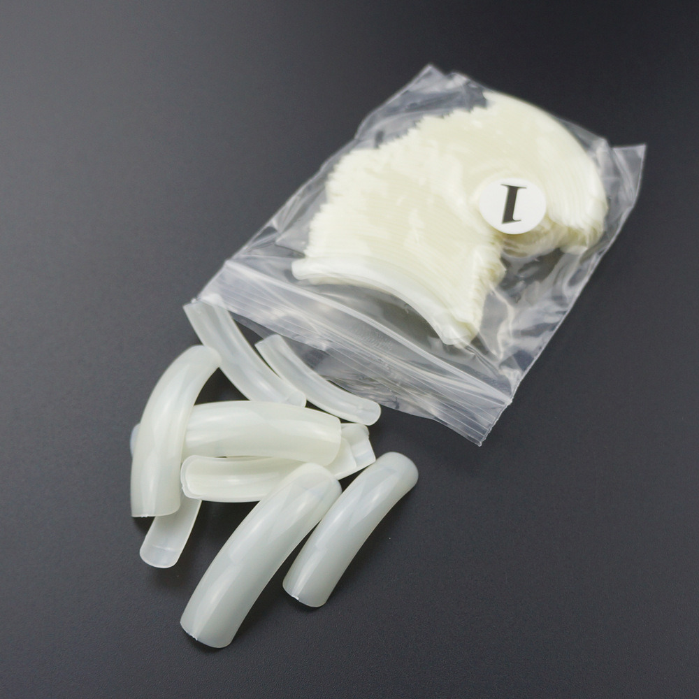500PCS False Nail White French Empress Curve Nail Art Tips