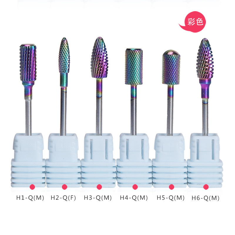 Colorful Burr Nail Drill Bit Manicure Nail Art Tool Accessories