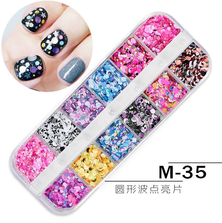 Glitter Sequins Multi-Color Multi-Size Nail Rhinestones Nail Art Decorations