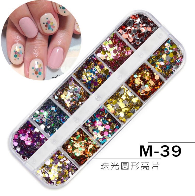 Glitter Sequins Multi-Color Multi-Size Nail Rhinestones Nail Art Decorations