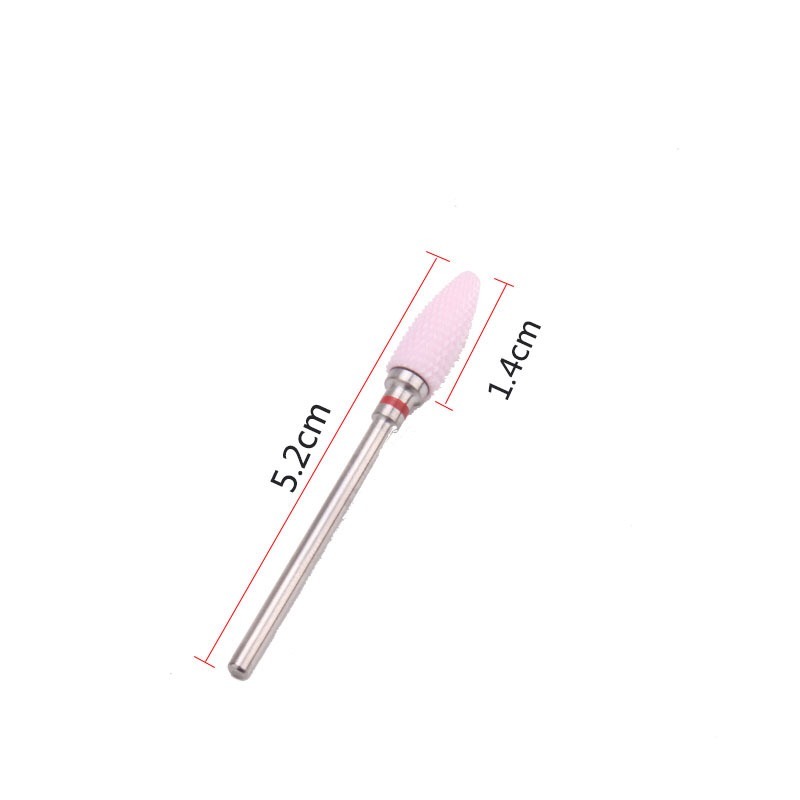Pink Ceramic Nail Drill Bit Manicure Machine Accessories