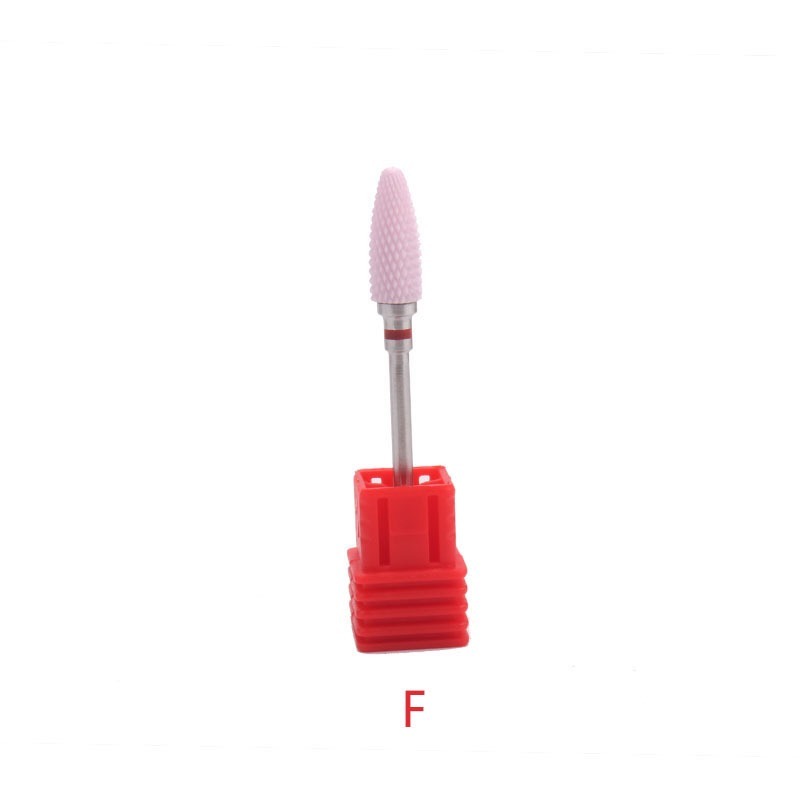 Pink Ceramic Nail Drill Bit Manicure Machine Accessories