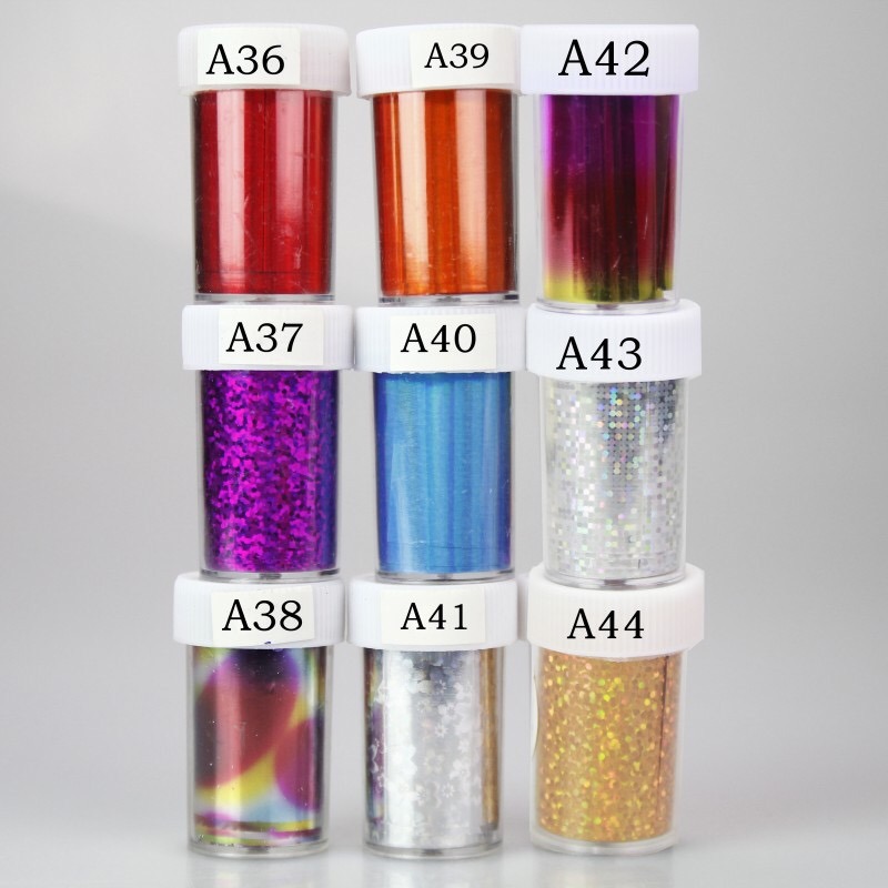 Nail Art Transfer Foils Free Adhesive Nail Tips Decorations Accessories