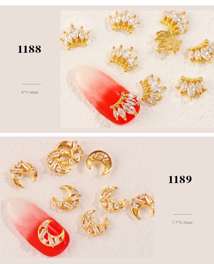 Top-Level Quality Zircon Crystal Manicure Diamond Charms Nail Art Jewelry