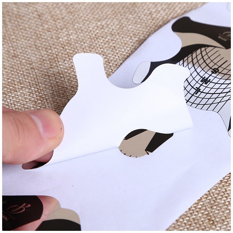 New Design Black Hair Shape Nail Forms Nail Art Extension