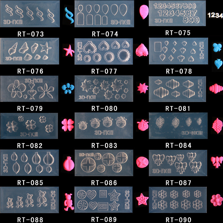 3D Acrylic Mold Nail Art Decorations Silicone Molds Templates