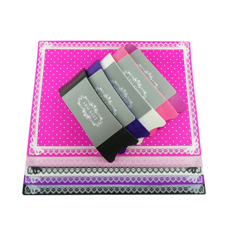 Comfortable Plastic & Silicone Nail Art Arm Rest Arm Pillow Set