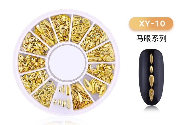 Wheel Metal Alloy Geometry Mix-Shaped Jewelry Accessories Manicure Decorations