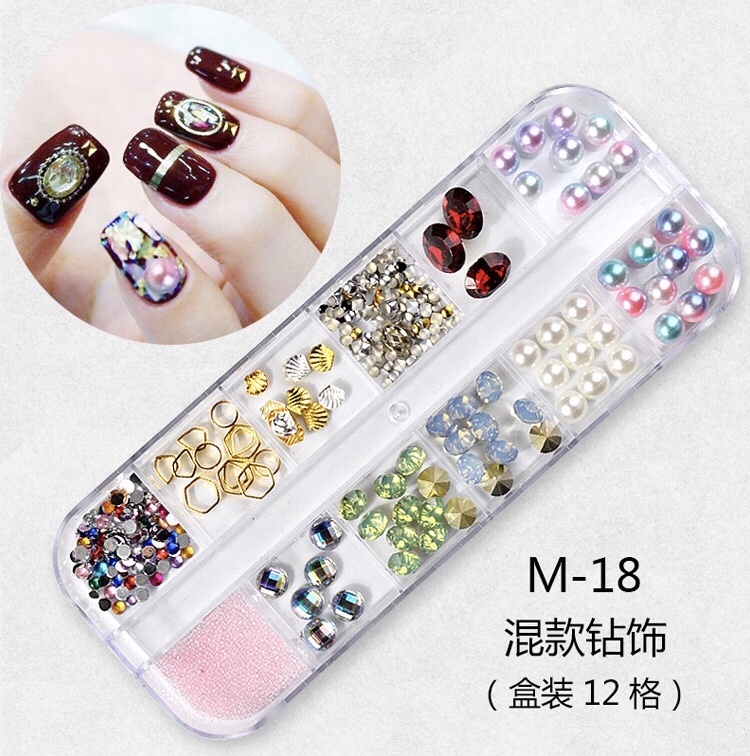 Mixed Multi-Size Nail Rhinestones 3D Decorations Nail Art Decorations