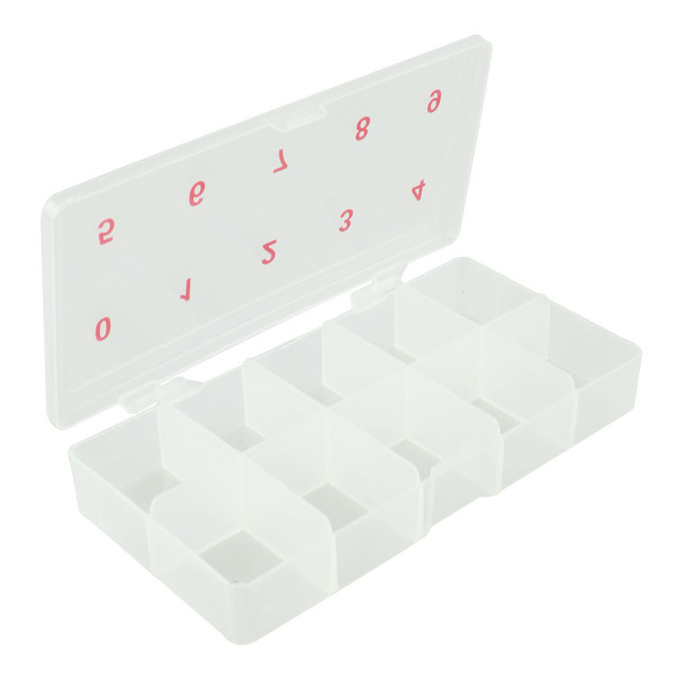 500PCS Nail Tip Box for Nail Art Tool Empty Containers