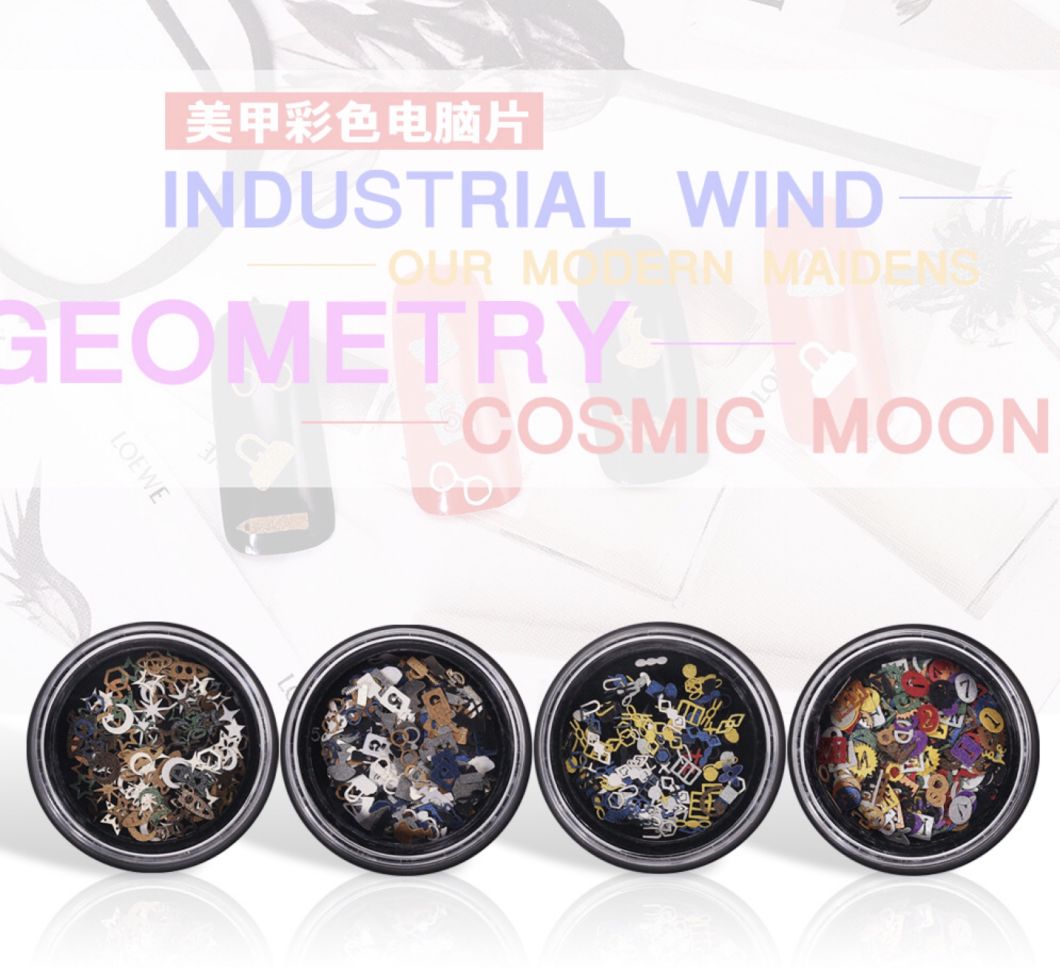 Gold Metal Jewelry Slice Foil Decals Manicure DIY Beauty Accessories