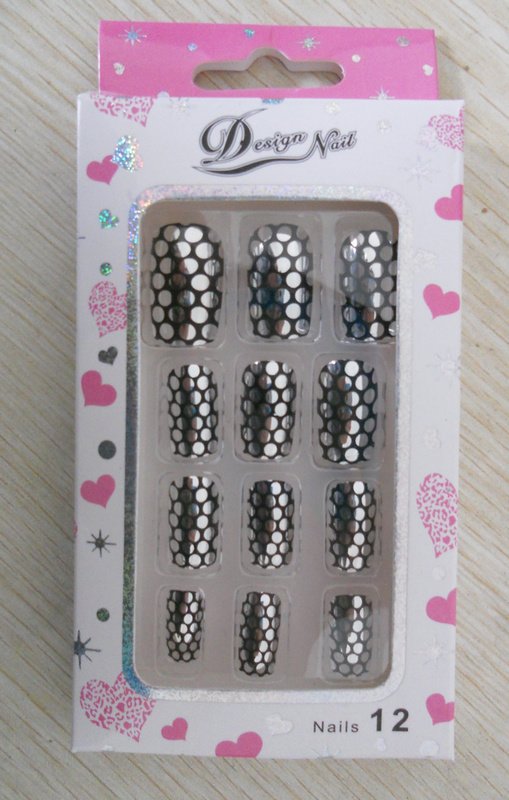 Metalic artificial Plastic Nail Tips for Nail Beauty