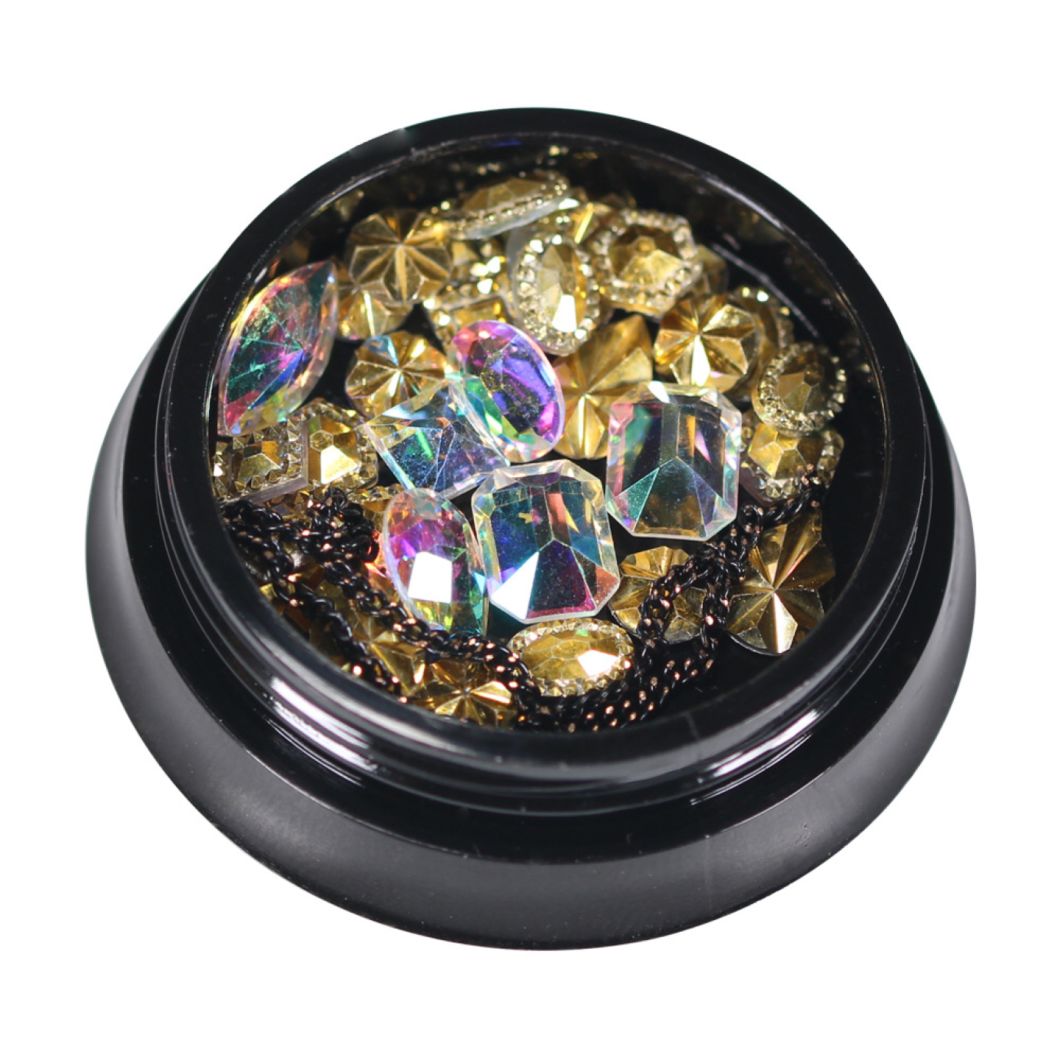 Hot Sales Metal Nail Art Stickers Rhinestones for Nail Decoration