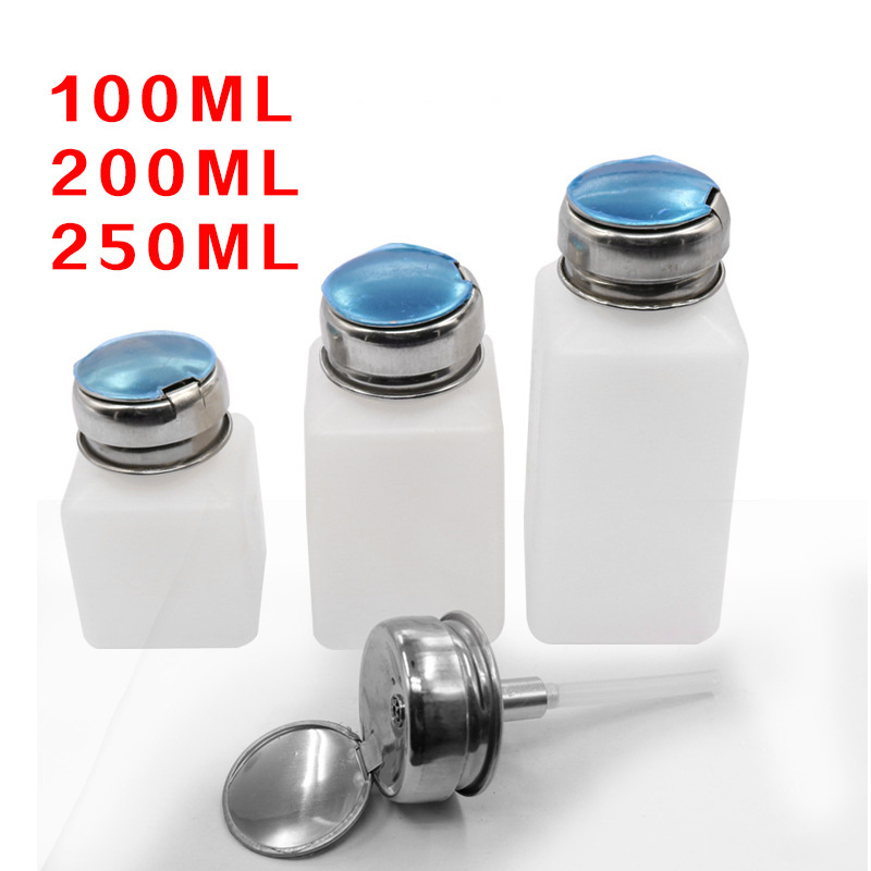 Nail Polish Remover Empty Bottle Push Down Pump Dispensers Lip