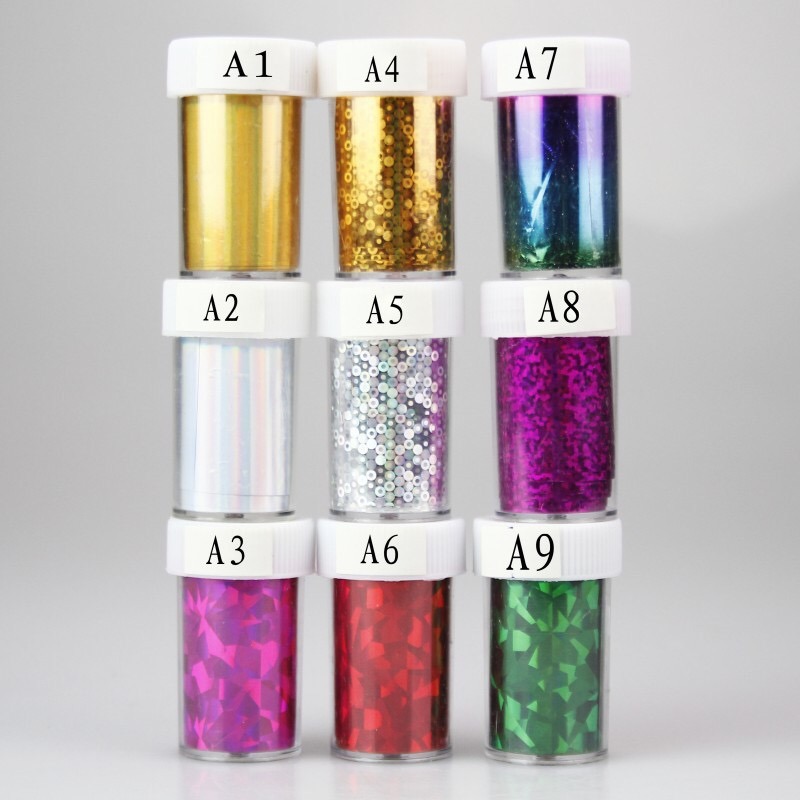 Nail Art Transfer Foils Free Adhesive Nail Tips Decorations Accessories
