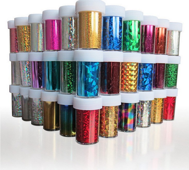 Nail Art Transfer Foils Free Adhesive Nail Tips Decorations Accessories
