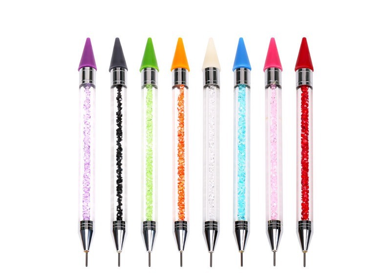 2-Ways Nail Dotting Pen Crystal Beads Handle Nail Art Tool