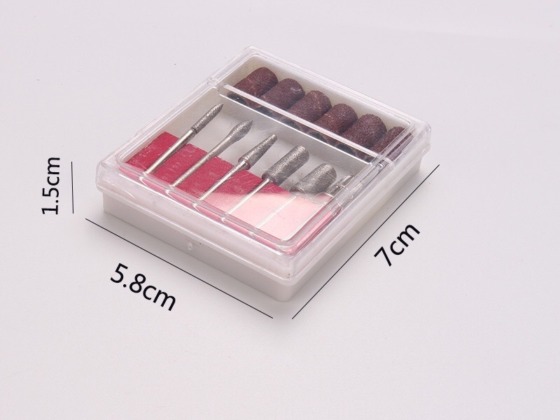 6PCS/Lot Nail Art Electric Drill Bits File Standing Grinding Head