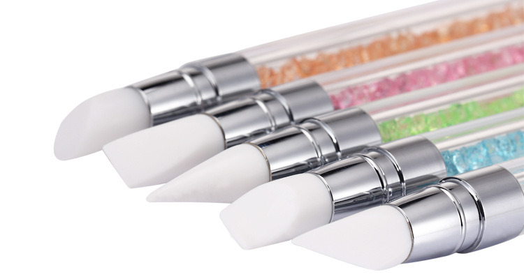 Nail Art Silicone Brush 5PCS Painting Pencil Dual-Head Manicure Tool