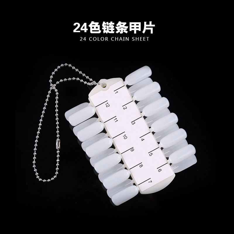 Good Sale 24 Color Chart with Chain Salon Nail Polish