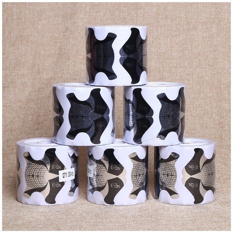 New Design Black Hair Shape Nail Forms Nail Art Extension