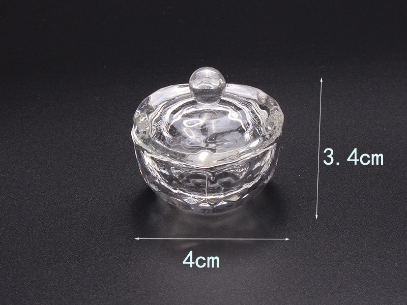 Crystal Clear Acrylic Liquid Dish Glass Cup Nail Art Tool