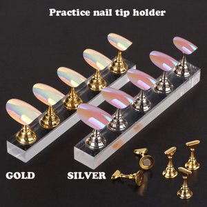Nail Holder Practice Training Display Stand False Nail Tip Salon