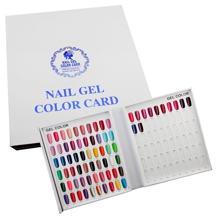 Dedicated White Nail Gel Polish Display Card Chart Color Chart
