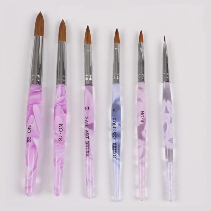 Acrylic UV Gel Painting Drawing Brushes Pens Nail Art Brush Tools