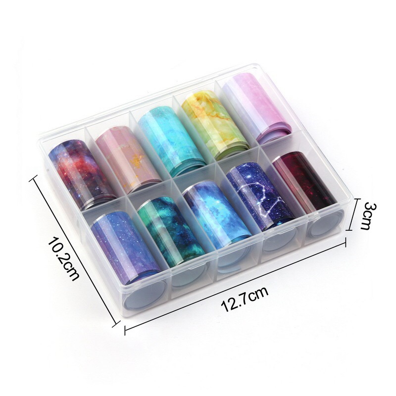 Holographic Nail Foil Set Flower Sticker Manicure DIY