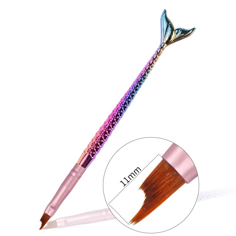 Nail Mermaid Painting Brush Acrylic Fish Shape Nail Brush Set