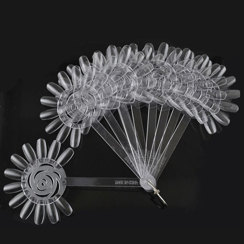 Fan Practice Wheel Board Natural Clear Color Chart Nail Tool