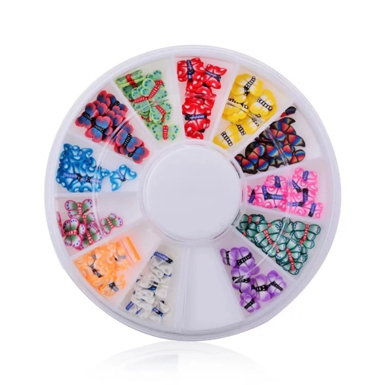 Multi-Shape Slices Polymer Clay Tiny Fimo Wheel Nail Art Decoration