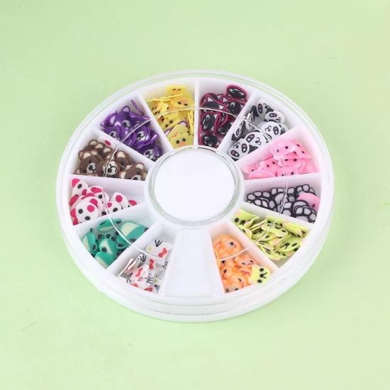 Nail Art Fruit Fimo Slices with Cake Animal Shapes