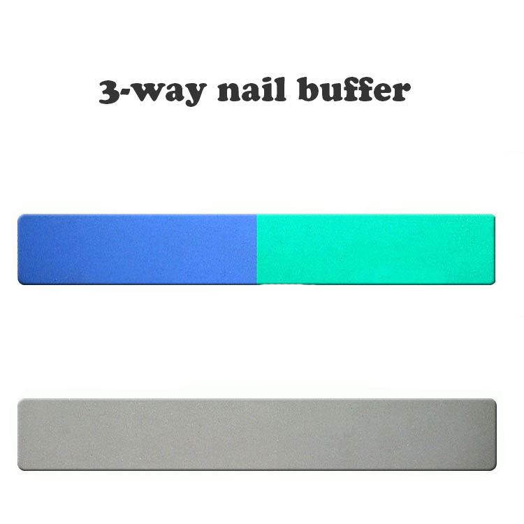 3-Way Nail File Buffing Washable Polishing Sandpaper Nail Buffer Manicure