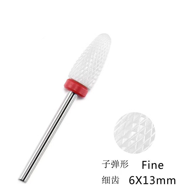 Bullet Shape Milling Cutter Nail Art Ceramic Nail Drill Bits
