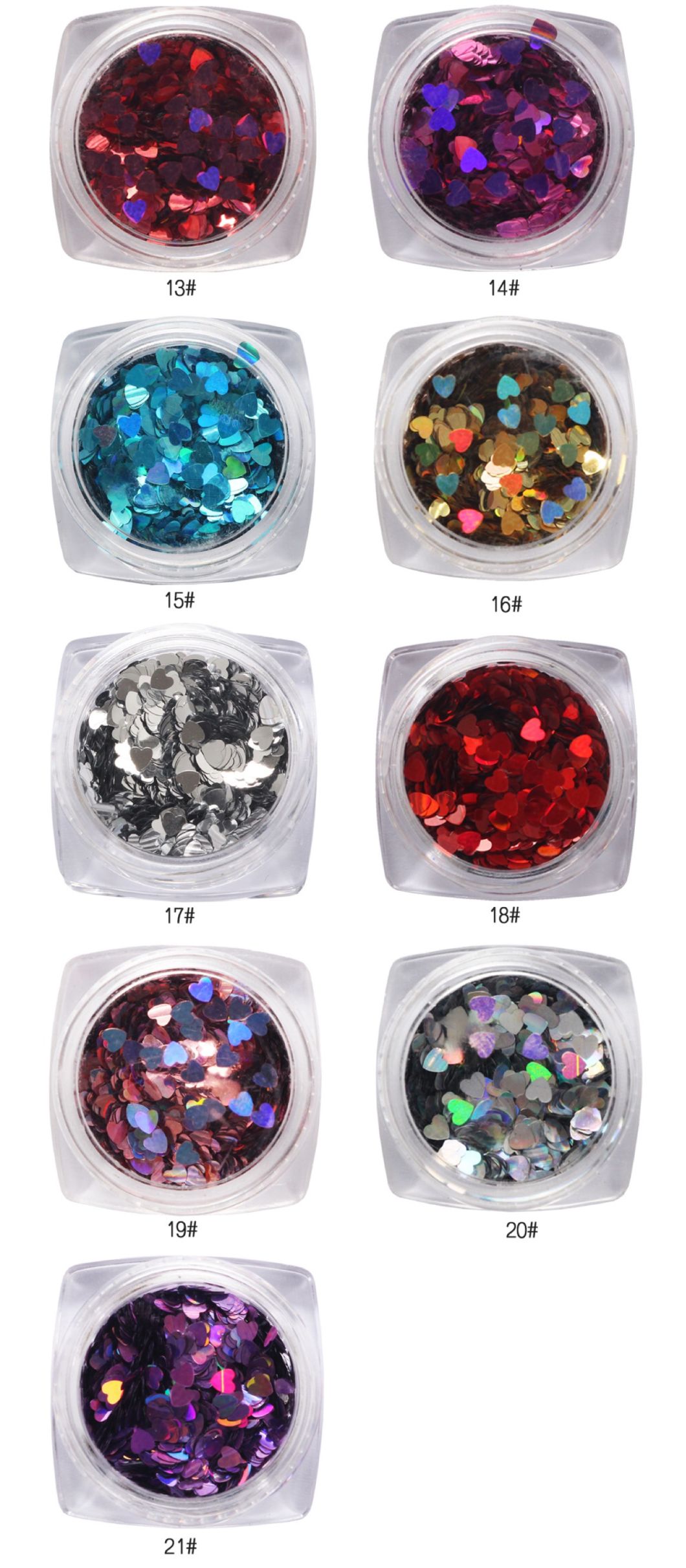 Heart Shape Nail Sequins Flakes Paillette Manicure Nail Art Decoratio