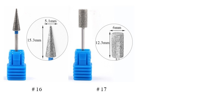 Diamond Nail Drill Bits Cuticle Clean Electric Manicure Machine Accessories