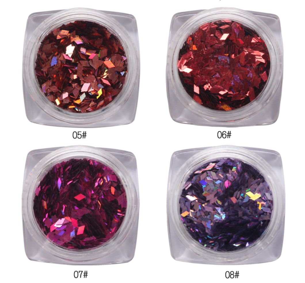 Nail Sequins Diamond Rhombus Metal Paillette Manicure Nail Art Decoratio