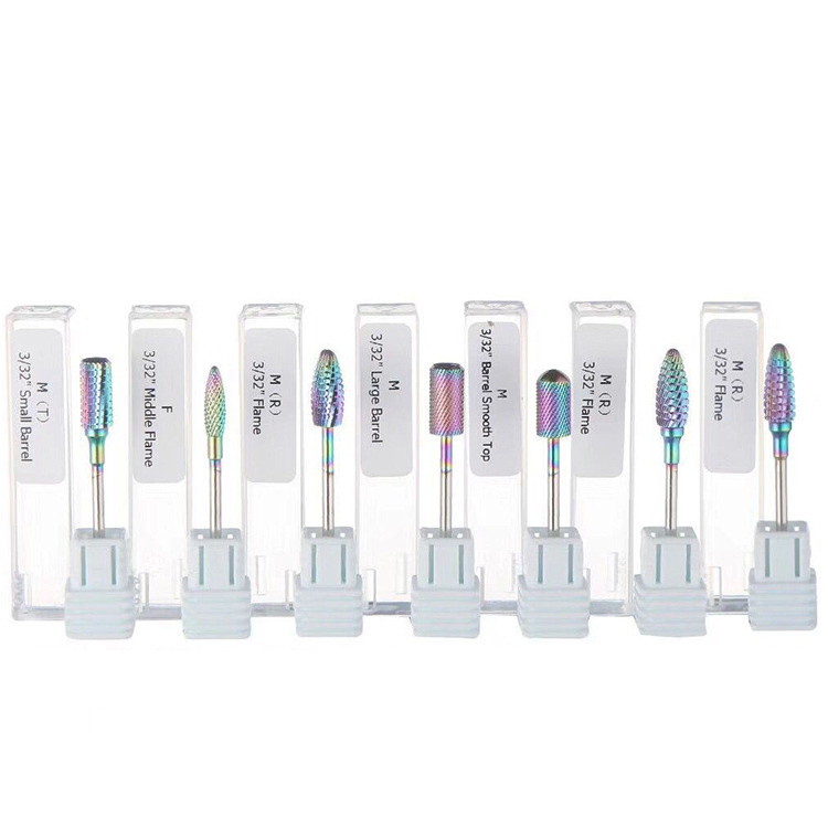 Colorful Burr Nail Drill Bit Manicure Nail Art Tool Accessories