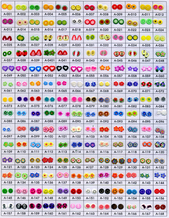 Nail Art Soft Ceramic Slice Set of Fruit Design for Nail Beauty