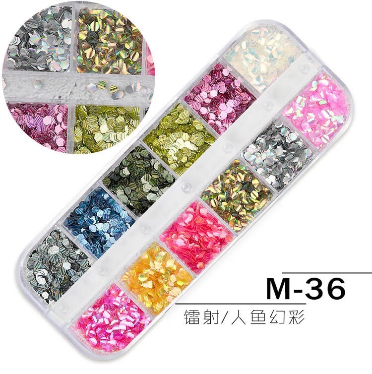 Glitter Sequins Multi-Color Multi-Size Nail Rhinestones Nail Art Decorations