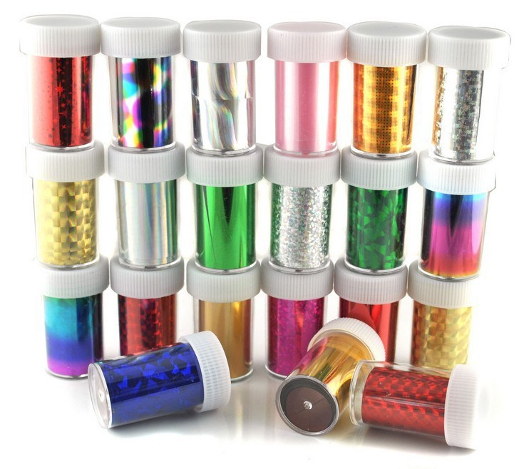 Nail Art Transfer Foils Free Adhesive Nail Tips Decorations Accessories