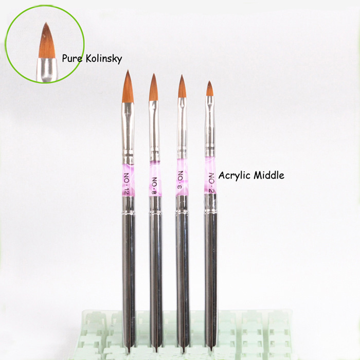 Copper Tube Acrylic Nail Brush Nail Art Tool