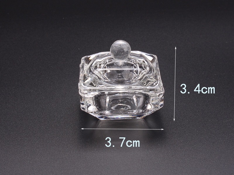 Crystal Clear Acrylic Liquid Dish Glass Cup Nail Art Tool
